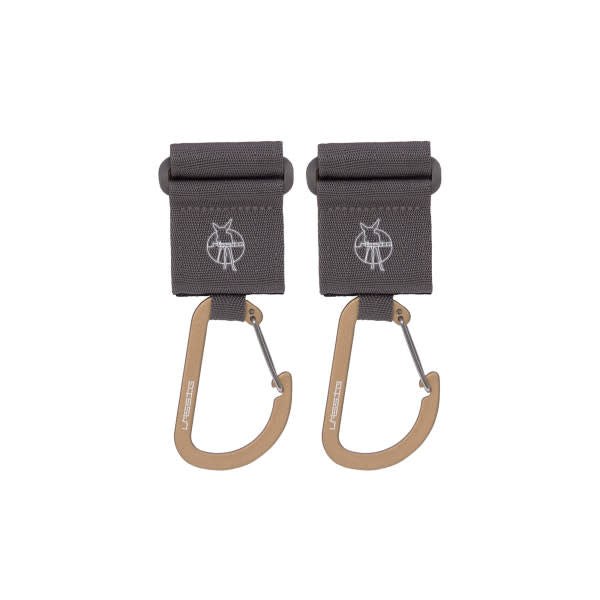 Attaches pour Poussette avec Mousqueton -  Anthracite