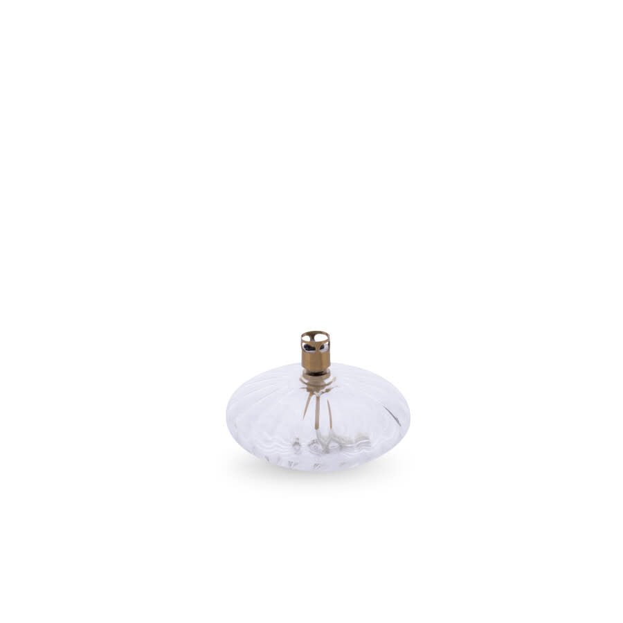 Olielamp met gegroefd kiezeldesign - Messing
