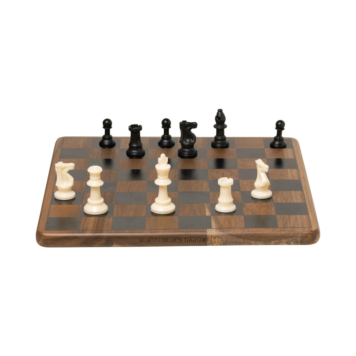 Acacia wood chess set