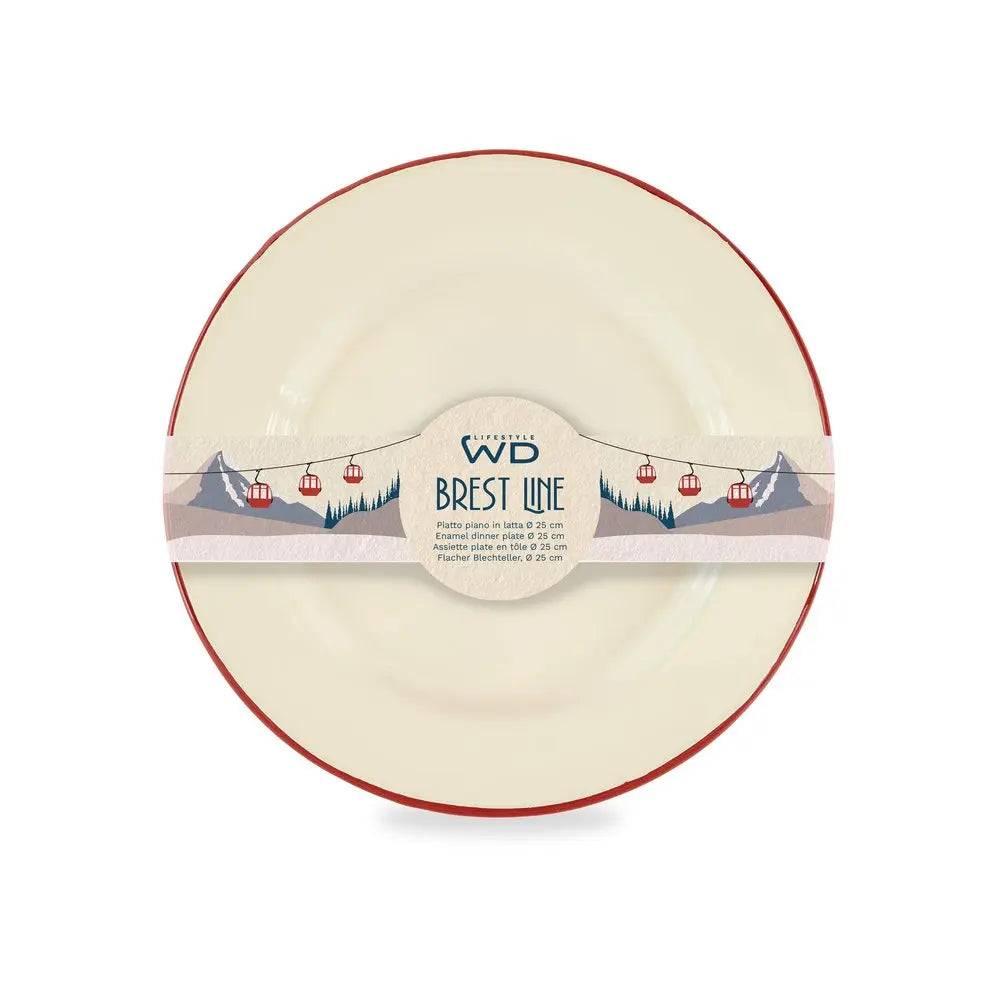 Enameled metal plate - Cable car - 25cm