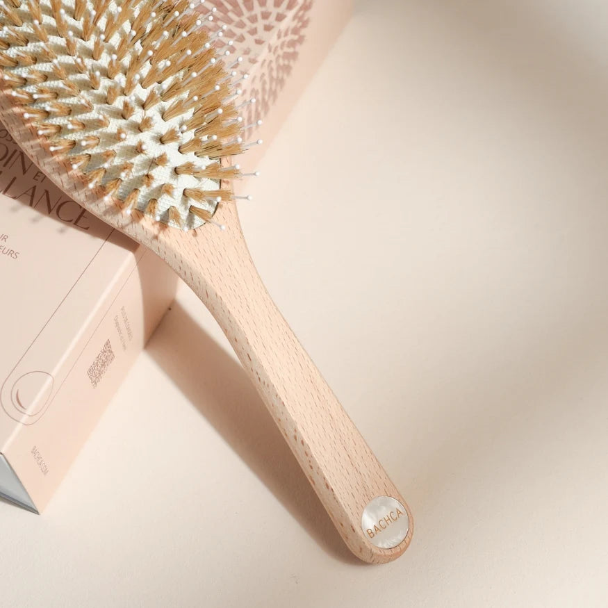 Brosse Soin & Brillance - Picots nylon & sanglier (petit format)
