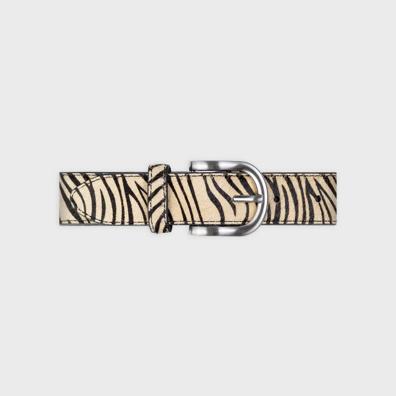 Ceinture femme en cuir fantaisie - Zèbre