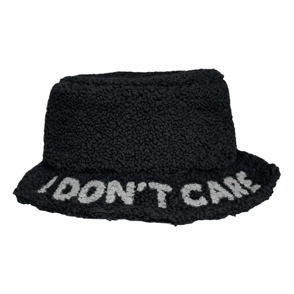 Bucket hat van bouclé-stof - I Don't Care