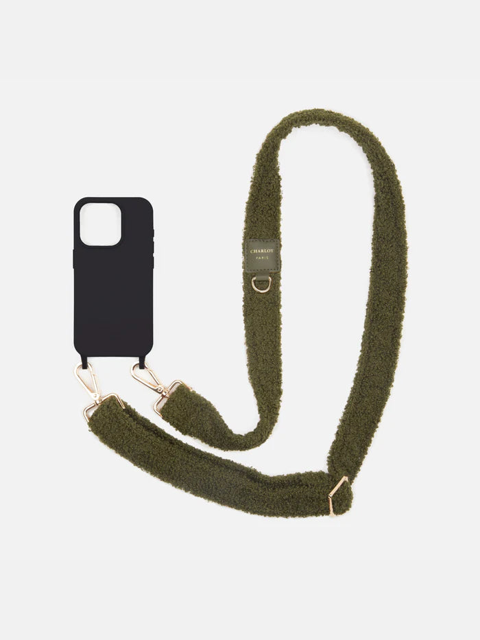 Cordon de téléphone Teddy Kaki