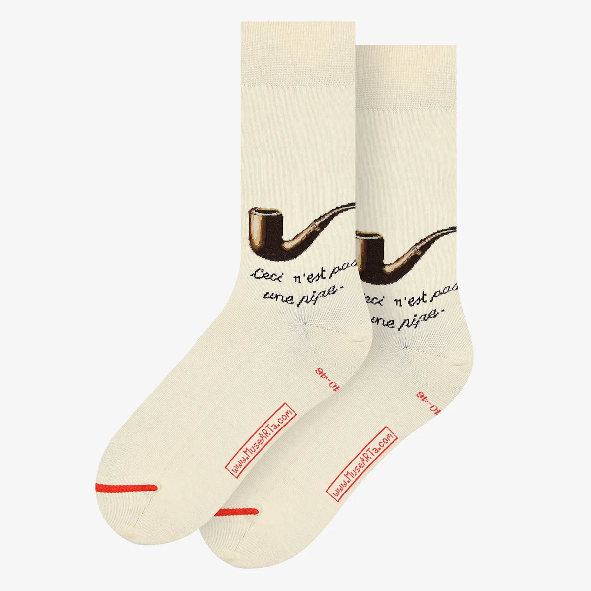 Chaussettes René Magritte - La Trahison des Images (Ceci n'est pas une pipe)
