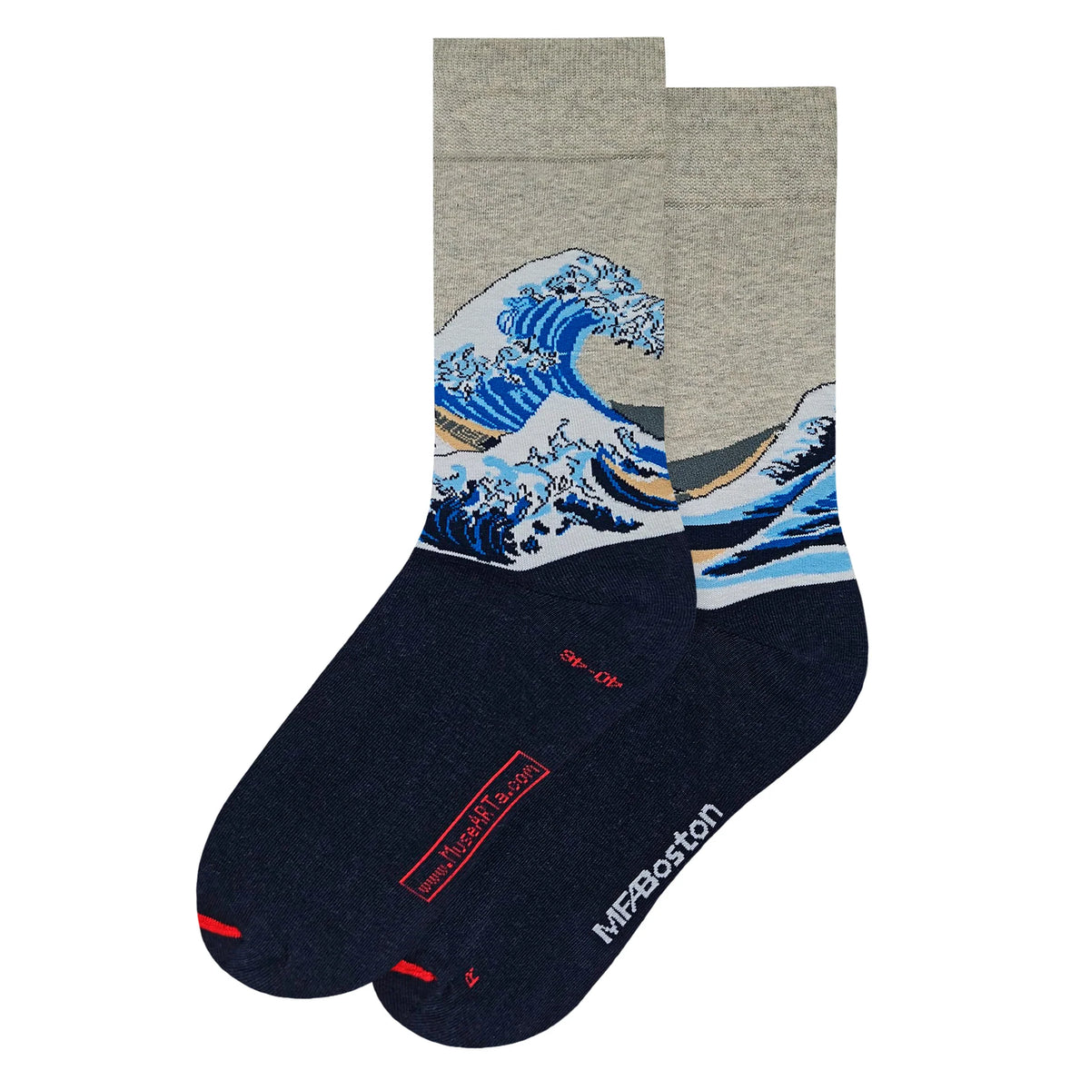 Chaussettes Katsushika Hokusai - Great Wave Beige
