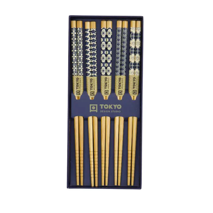 Cadeauset eetstokjes - Blauwe golf