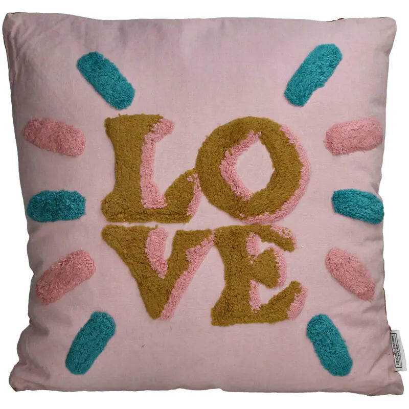 Cotton Cushion - Love - Multi 45x45cm