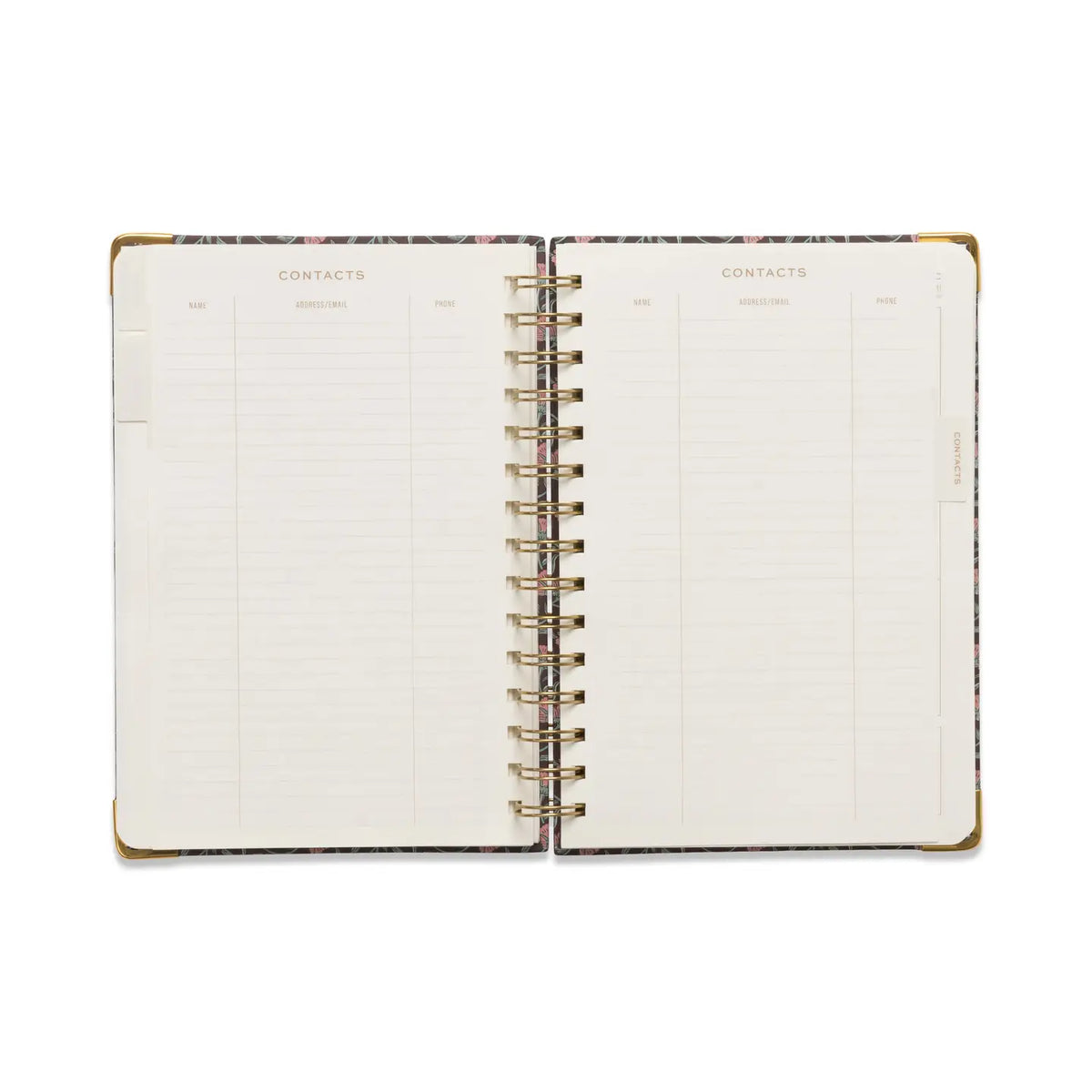 Agenda perpétuel 13 mois sans date - Burgundy Vintage Floral