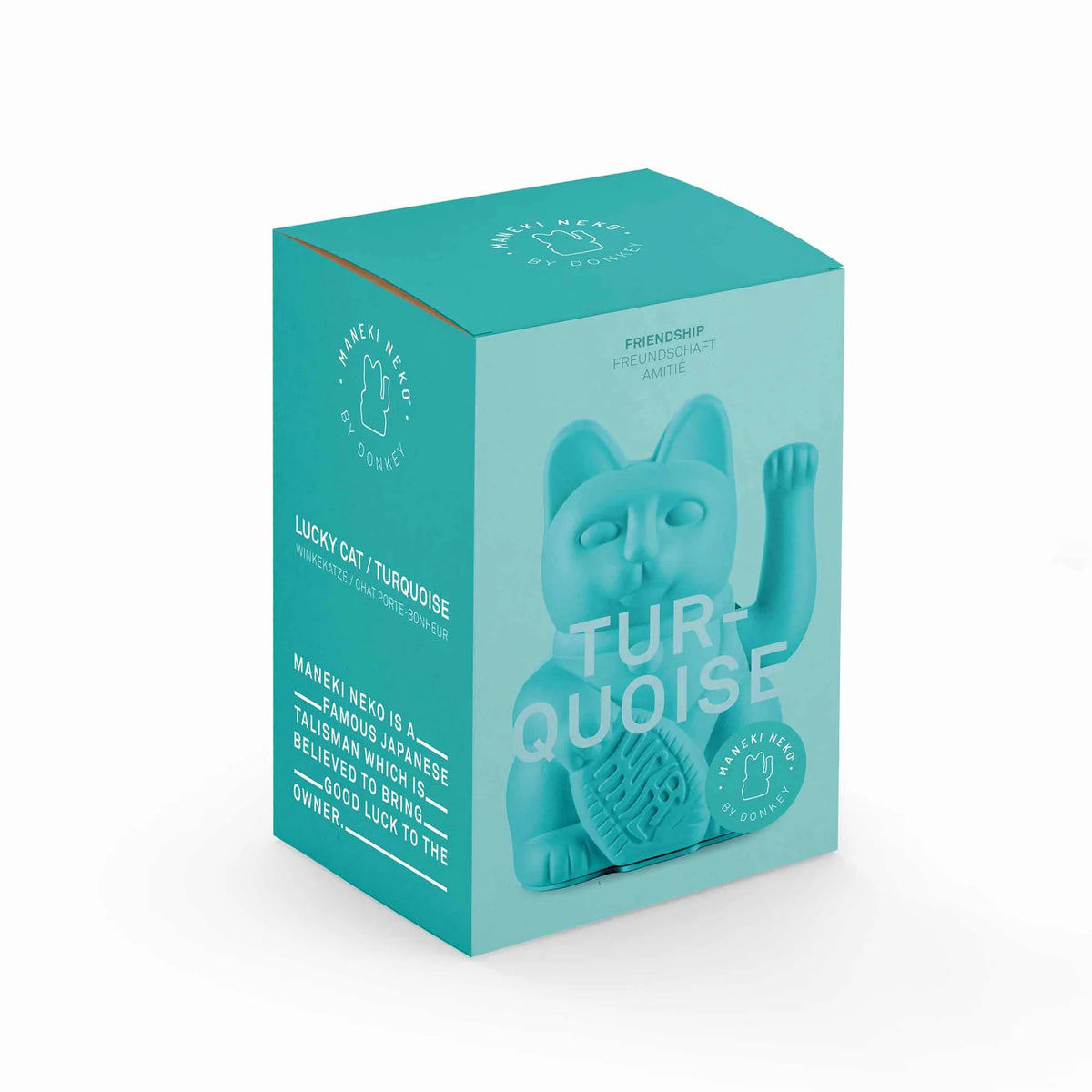 Chat Porte-bonheur Maneki Neko - Turquoise