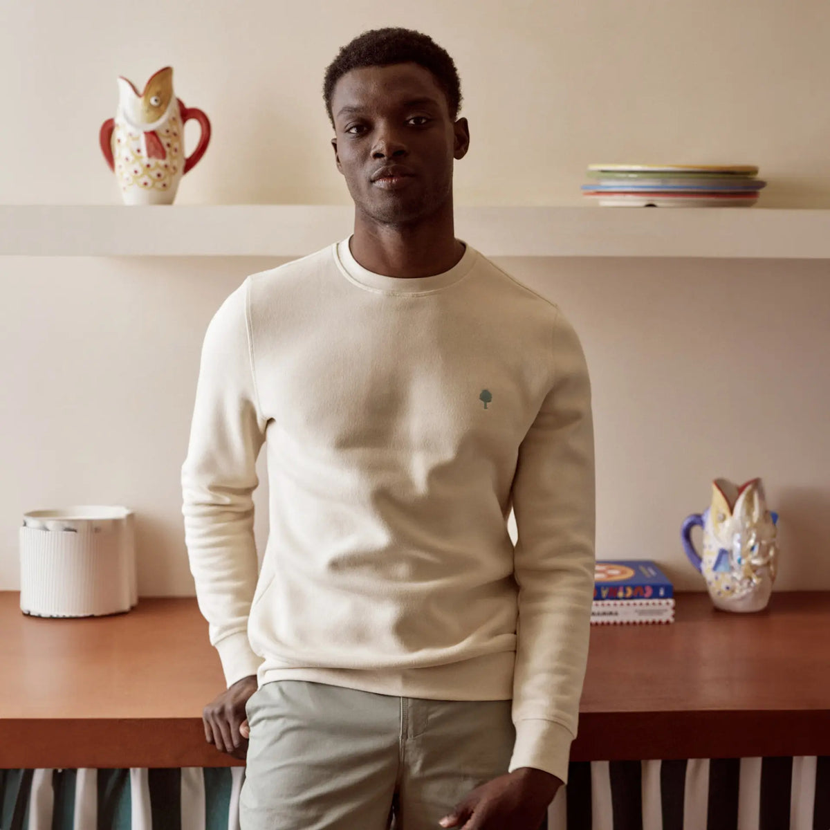 Sweat en Coton - Donzy Knit Ecru