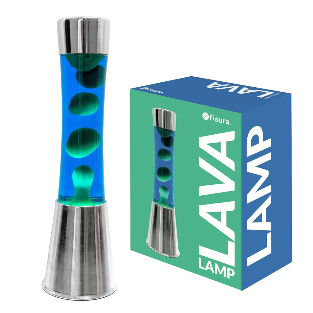 Lampe Lave - Chrome & Bleue Verte