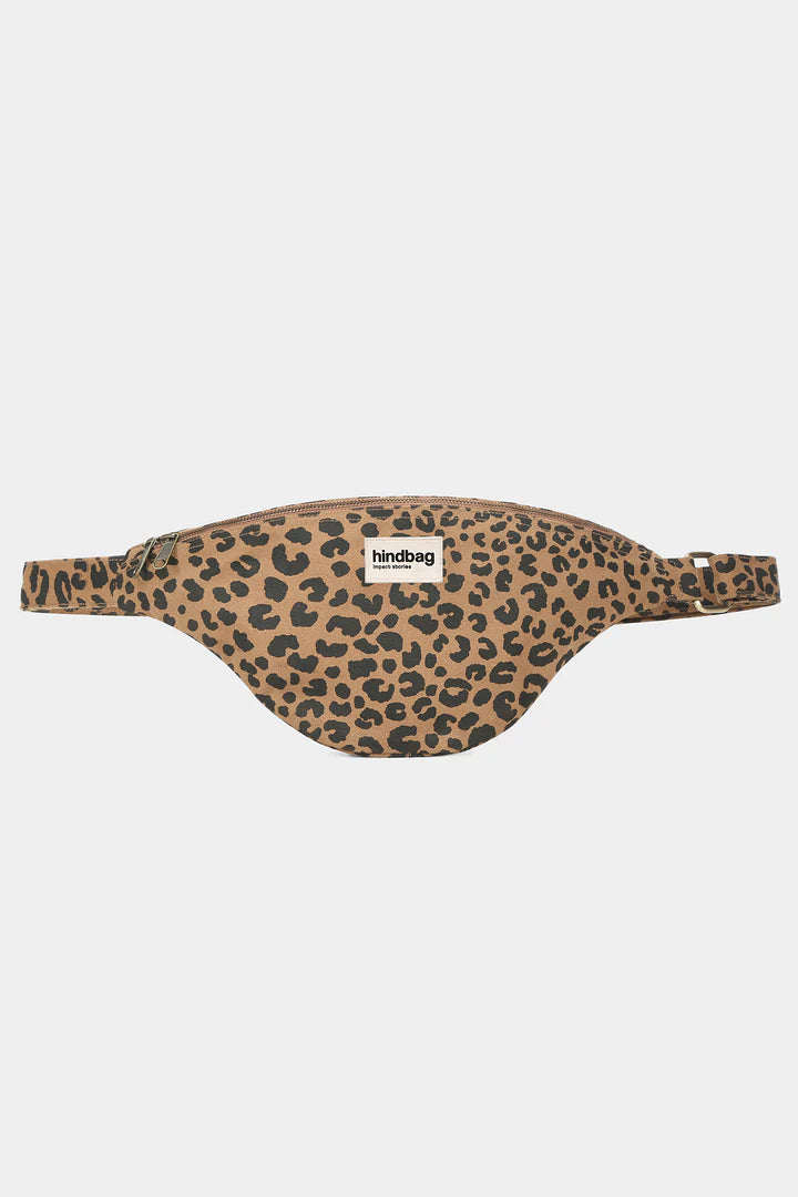 Sac Banane Sasha en Coton - Leopard Cannelle L