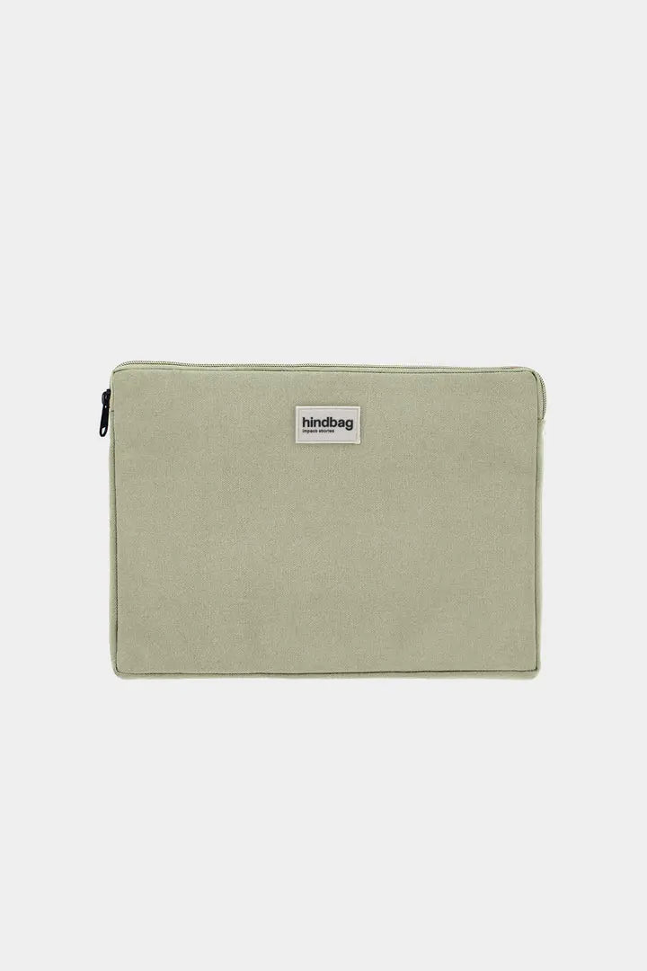 Ava M 15" laptophoes in kleigroen