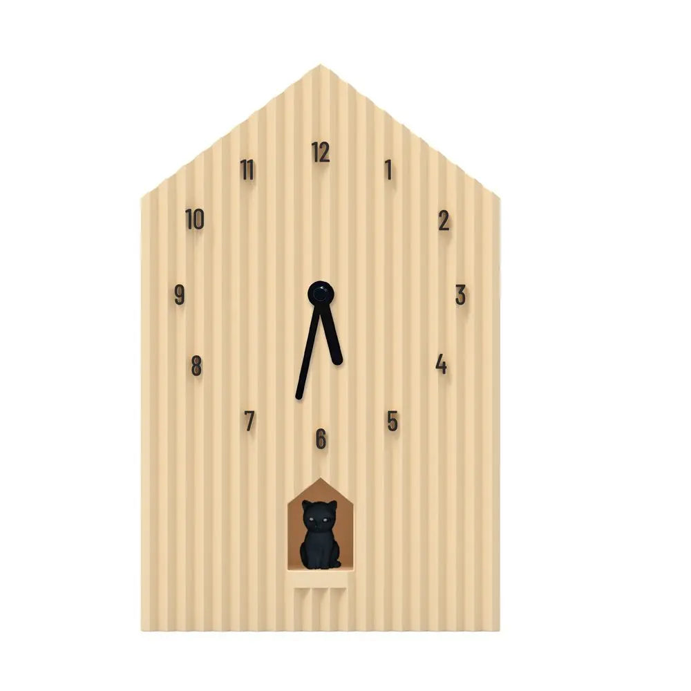 Wand- of tafelklok - Kat - Beige