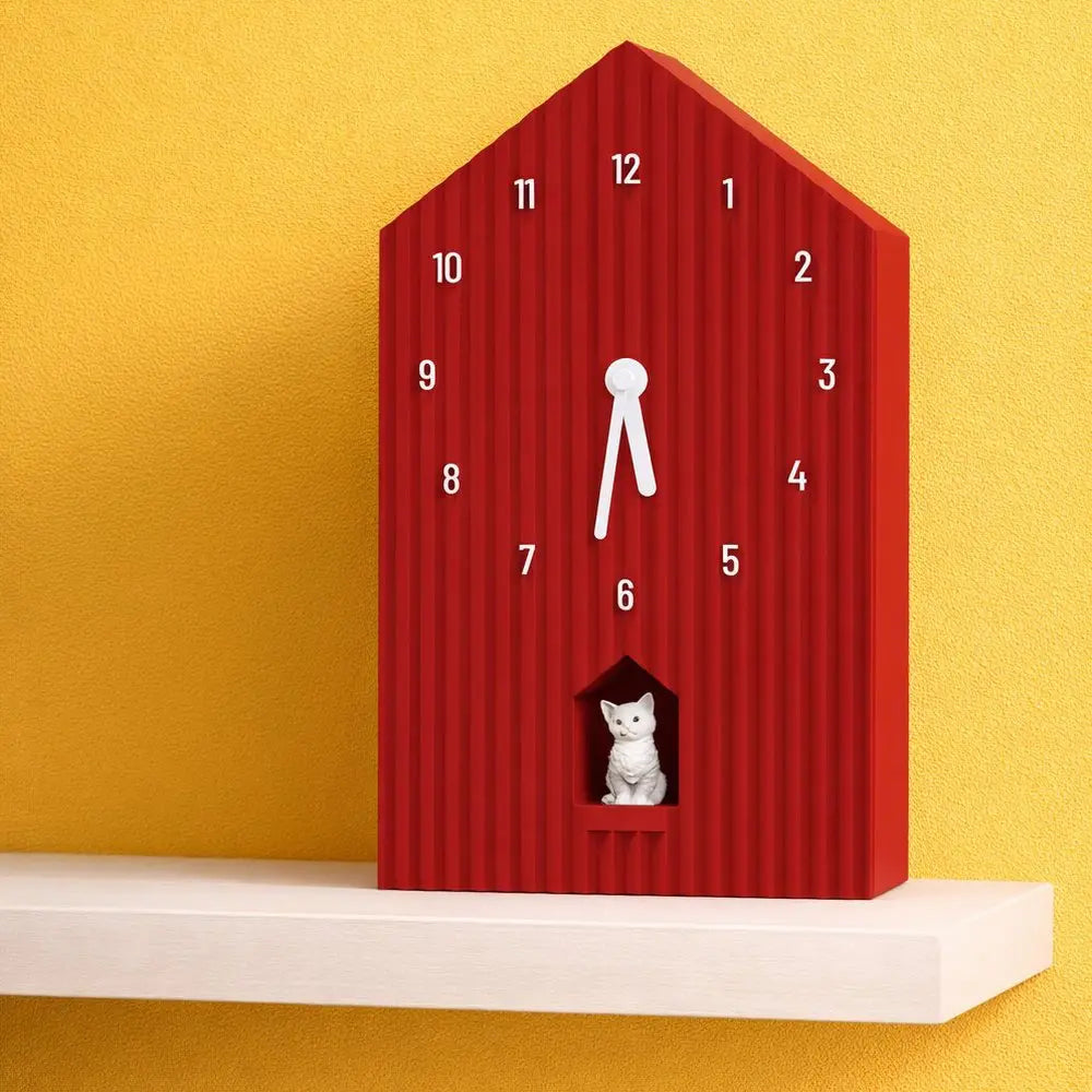 Wall or shelf cuckoo clock - Cat - Bordeaux