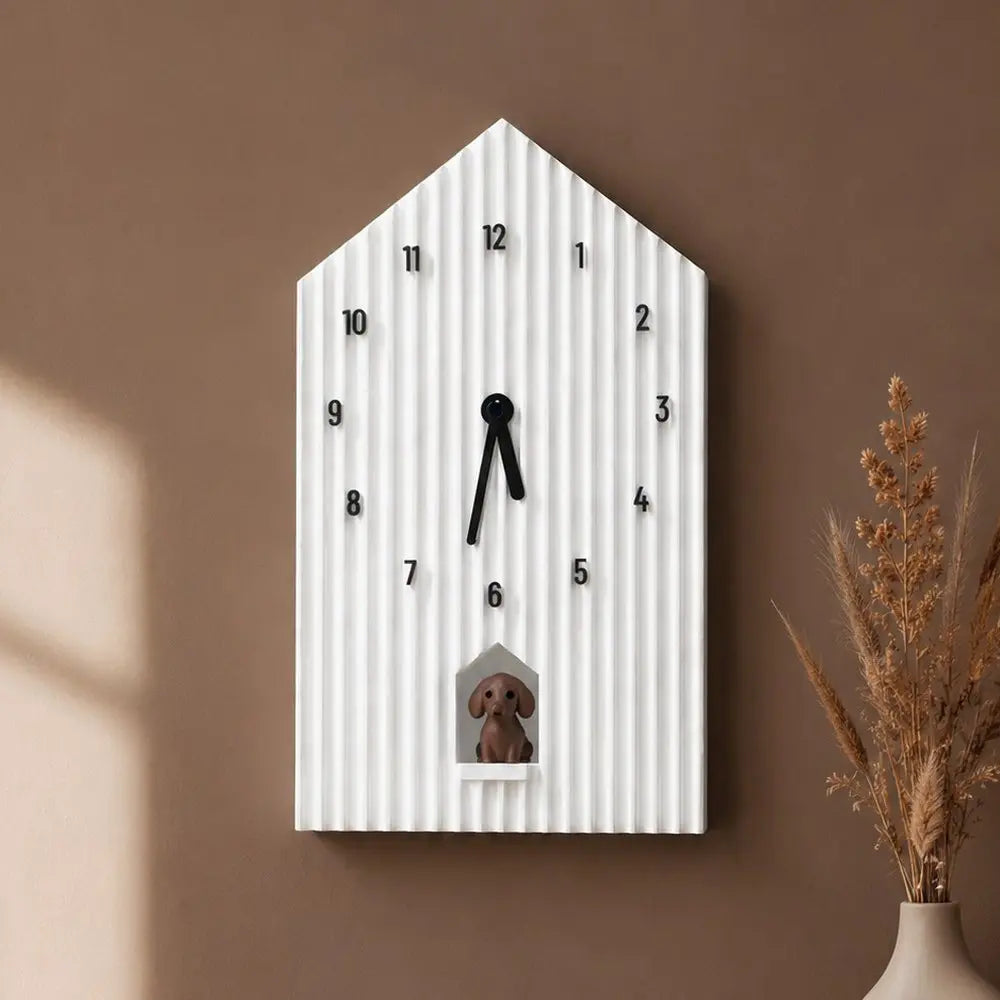 Wall or shelf cuckoo clock - Dog - White