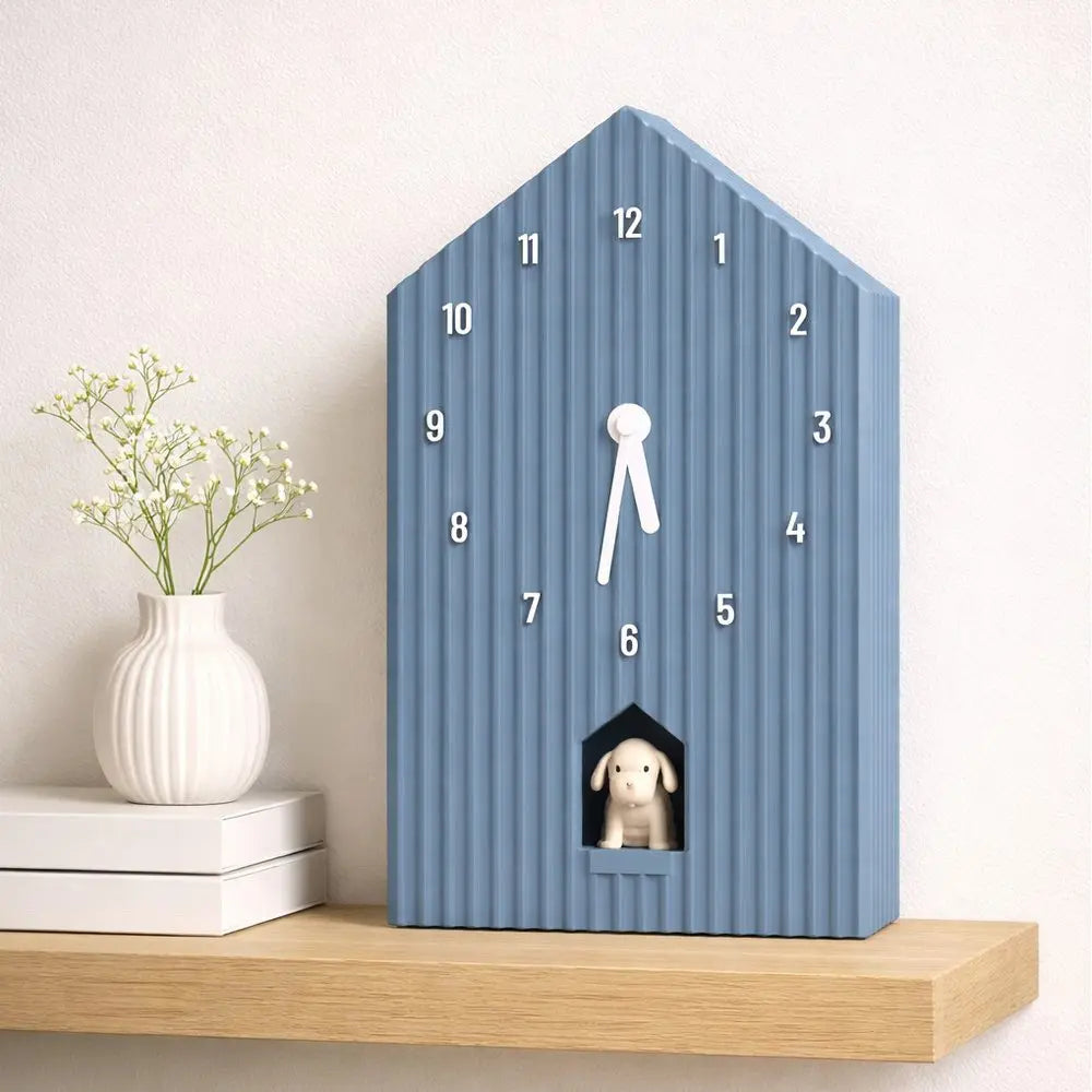 Wand- of tafelklok - Hond - Aviation blauw