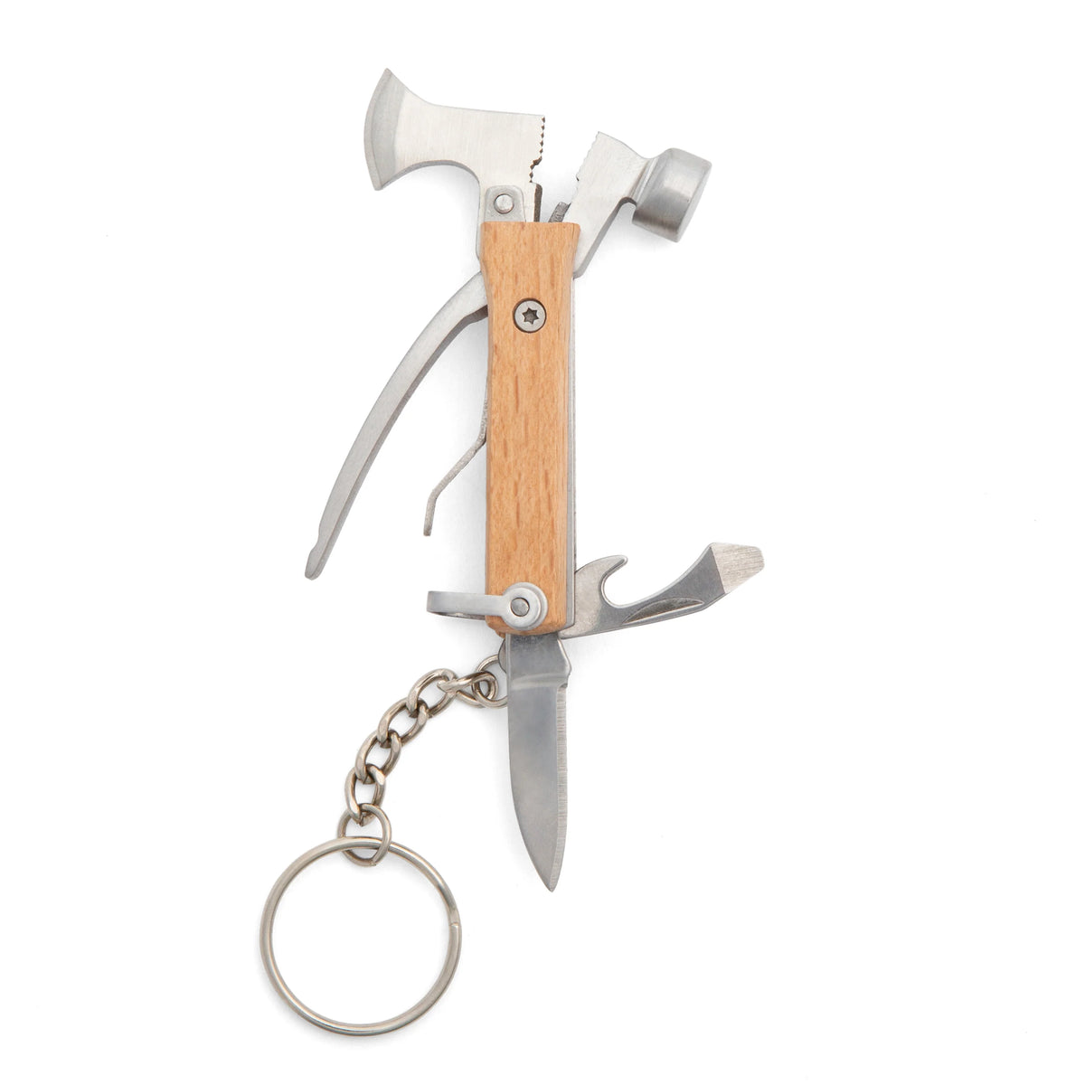 Mini houten bijl multitool