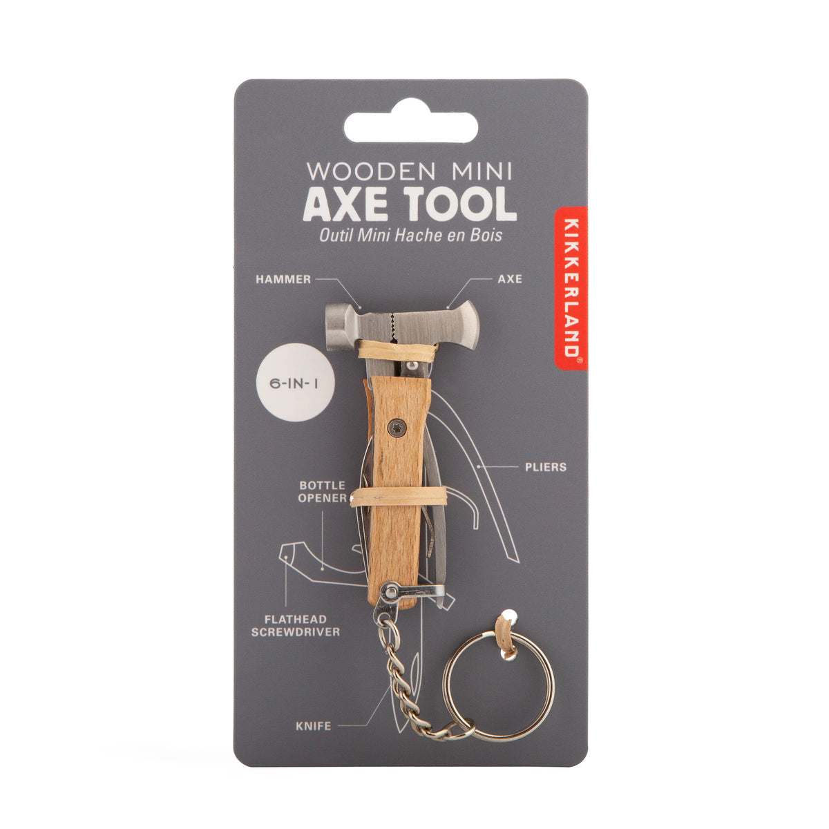 Mini houten bijl multitool