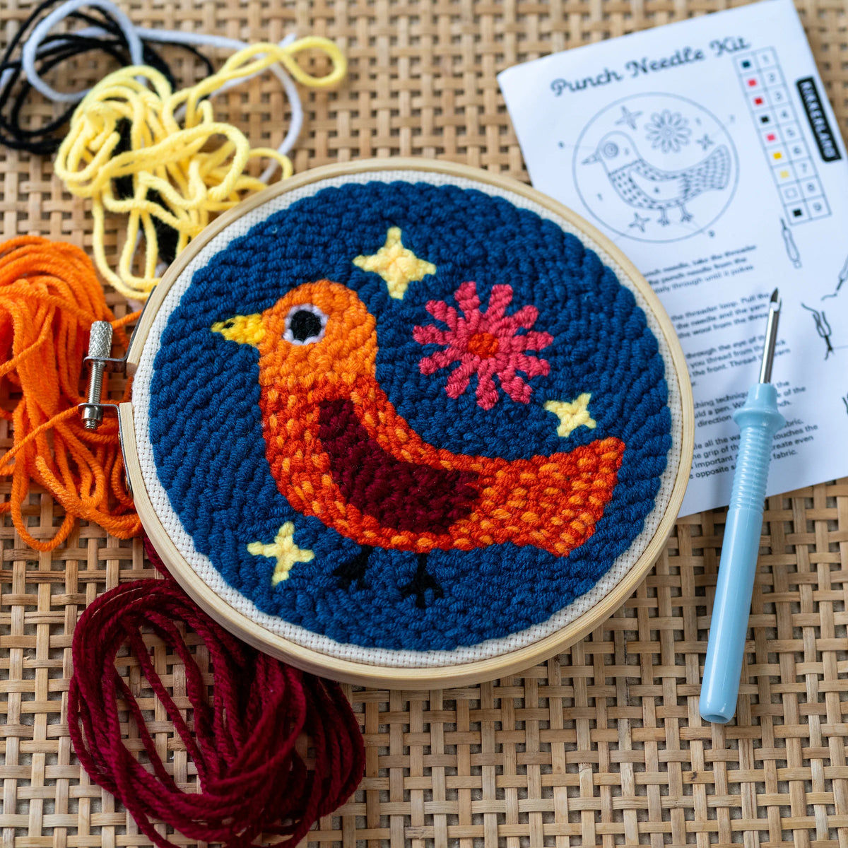 Kit de broderie poinçonnage - Oiseau