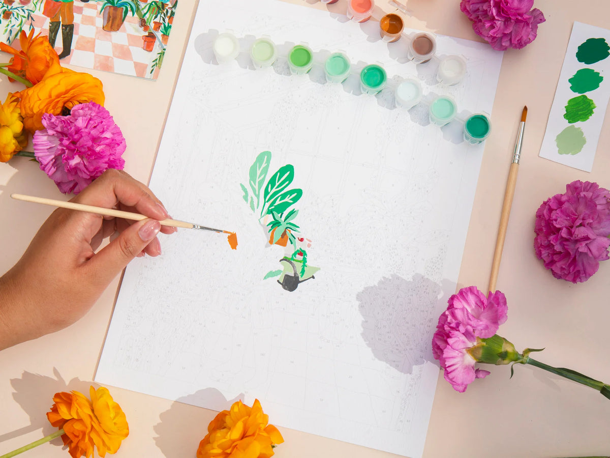 Coffret peinture au numéro - Greenhouse - Laura Page
