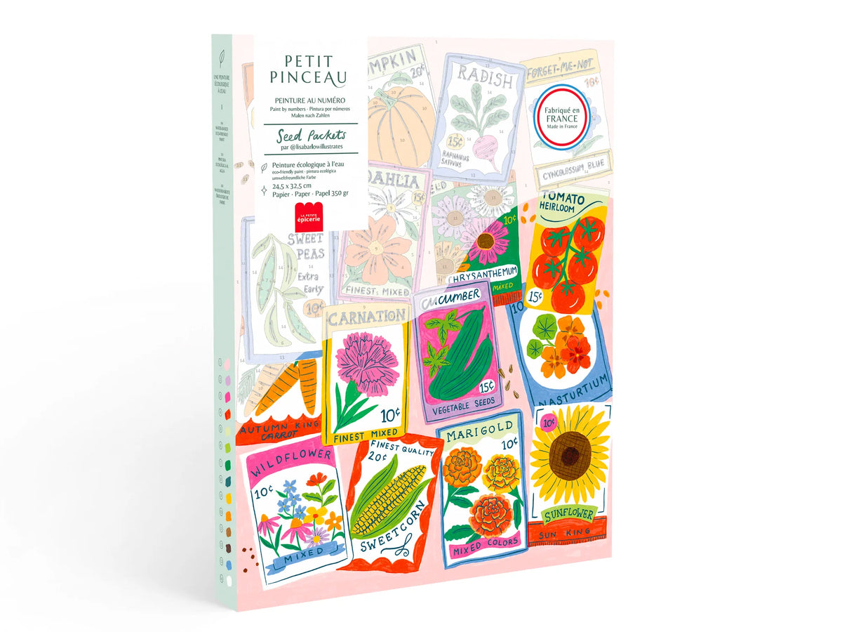 Coffret peinture au numéro - Seed Packets - Lisa Barlow Illustrates