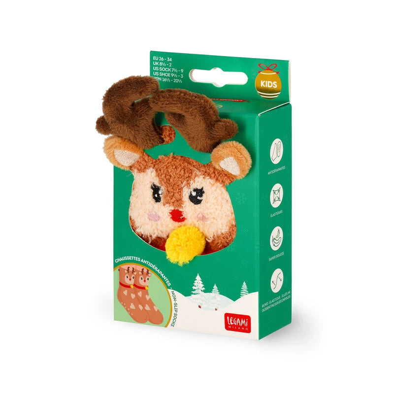 Legami Non-Slip Socks - Reindeer - It's a Match!