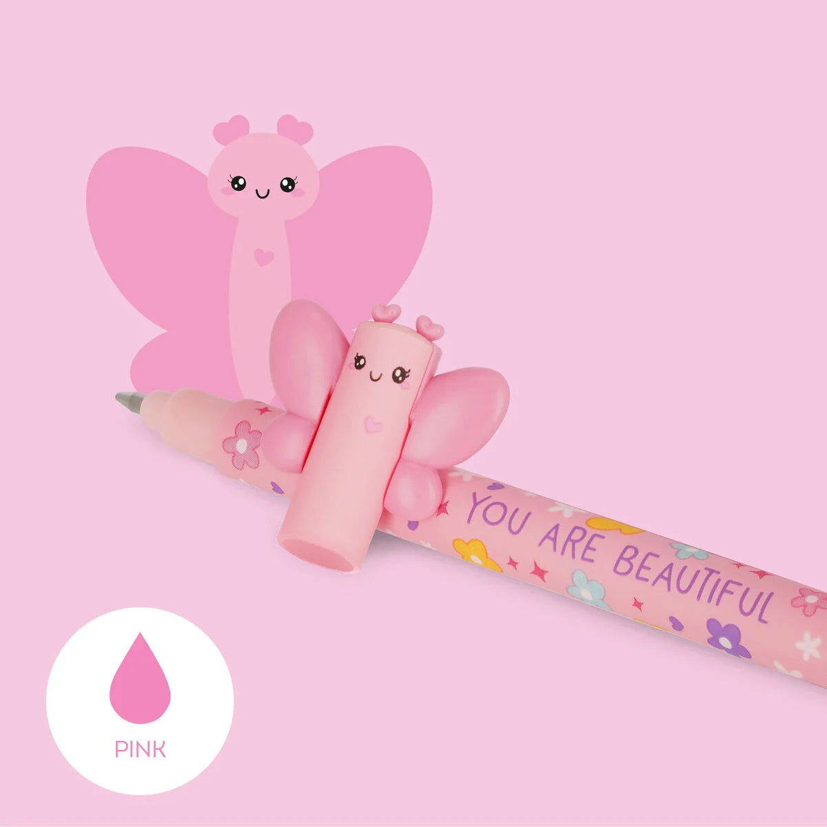 Stylo à Encre Gel Effaçable Butterfly « You Are Beautiful » - Erasable Pen - Édition 2026