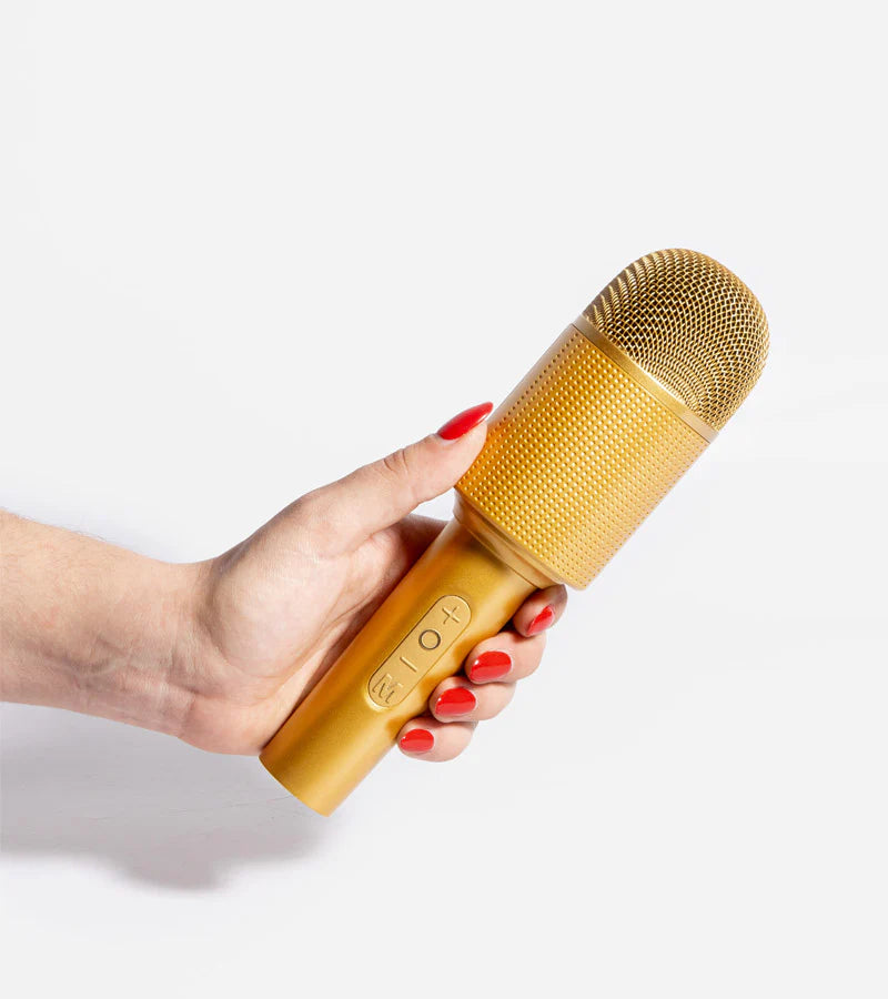 Micro pour Karaoké avec enceinte intégrée - Gold