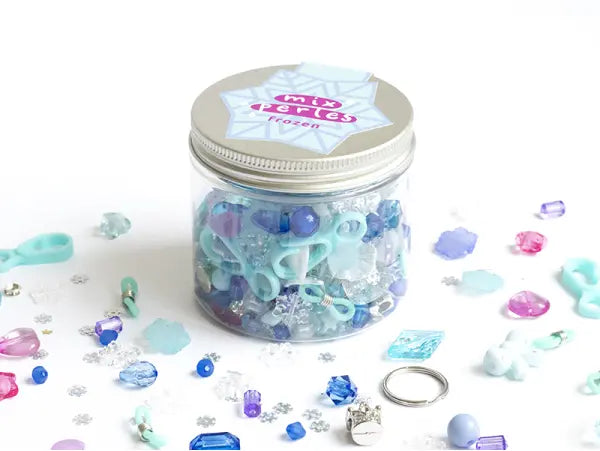 Mix de perles pour confection de bijoux - Frozen Bleu