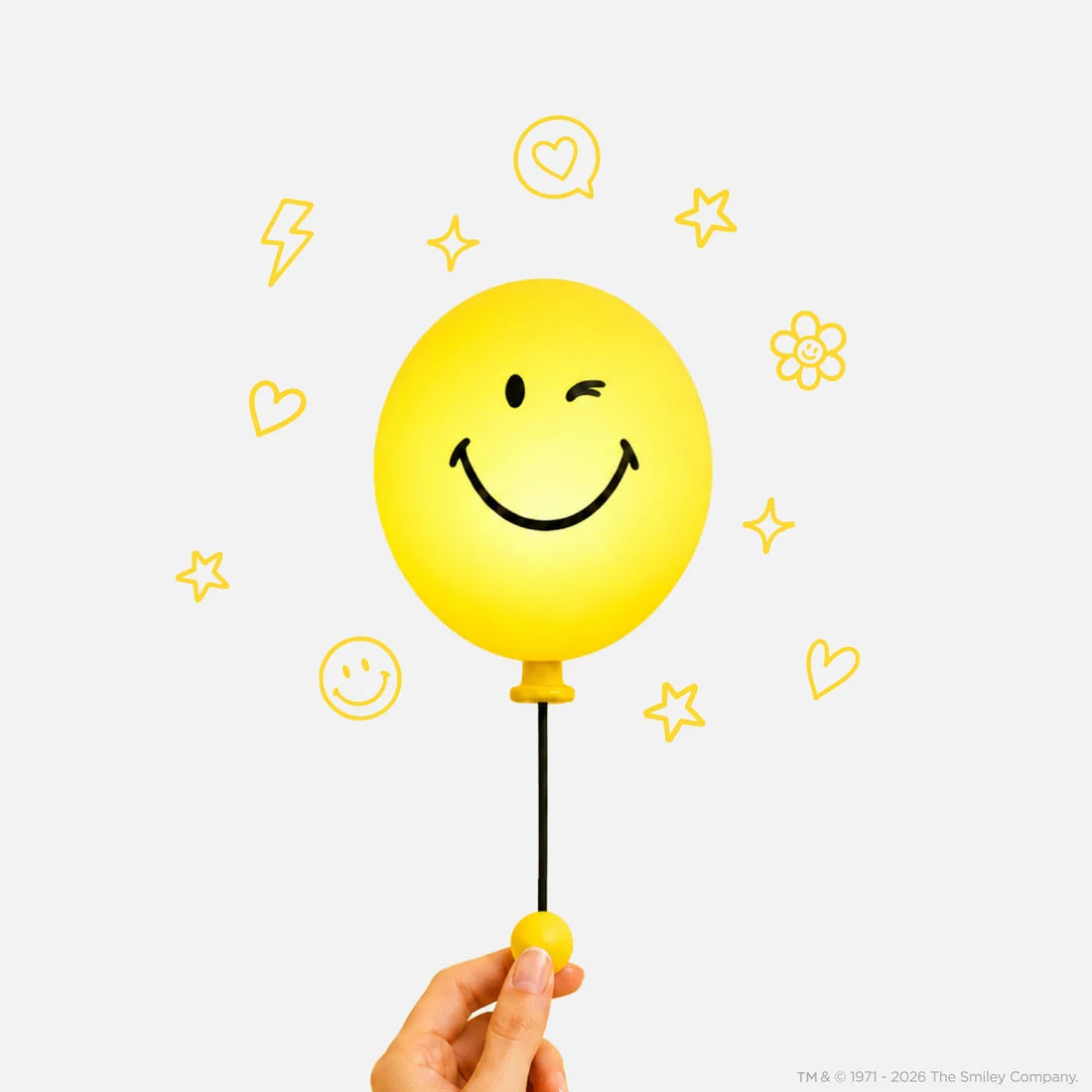 Veilleuse Smiley - Bubbly Light - Jaune