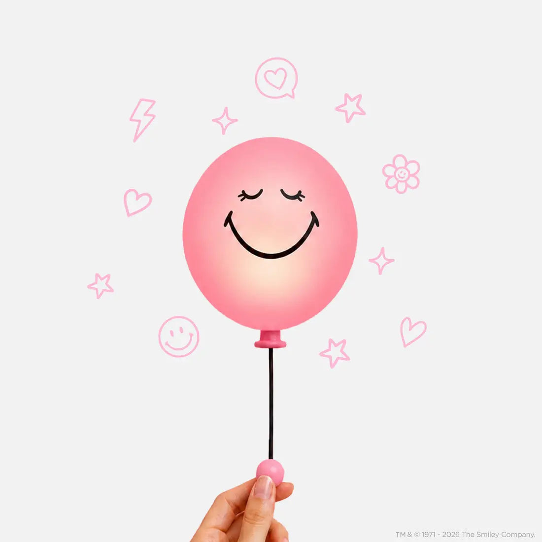 Veilleuse Smiley - Bubbly Light - Rose