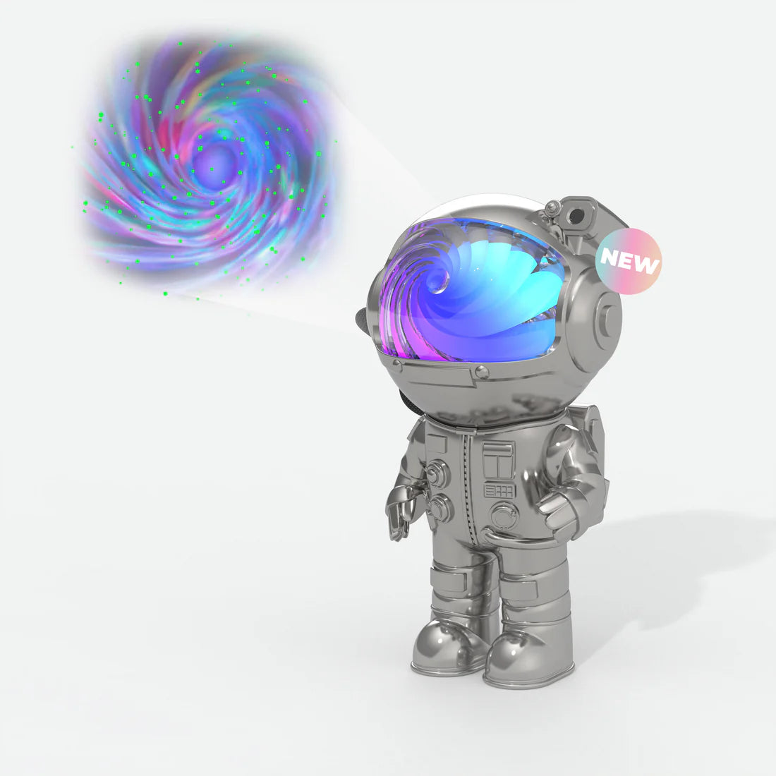 Lampe astronaute avec projection de voie lactée - Stellar Light Silver
