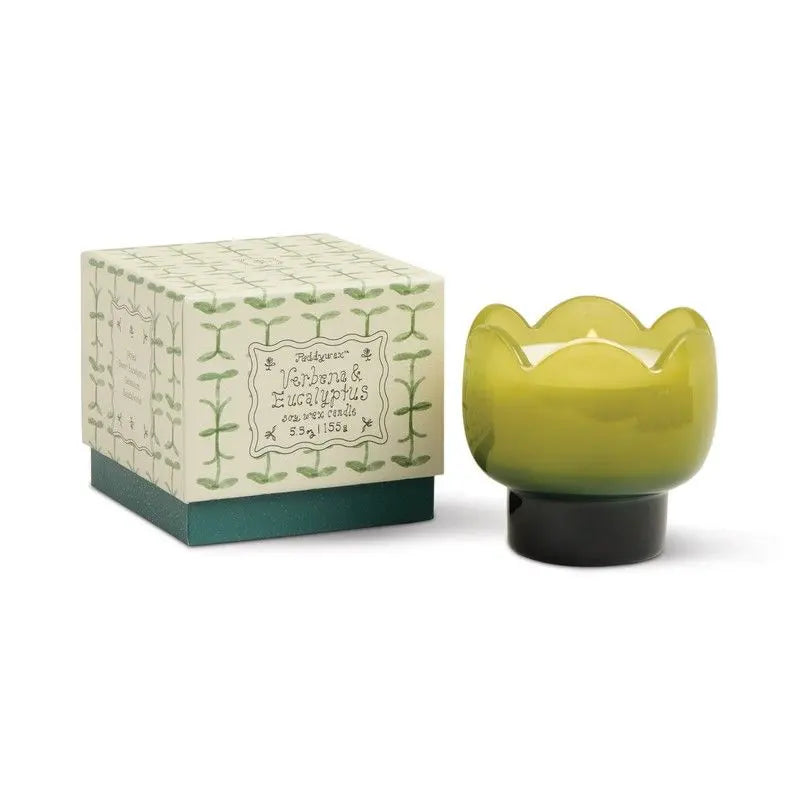 Bougie parfumée Tulip Verte et vert foncé - Verveine et Citronnelle