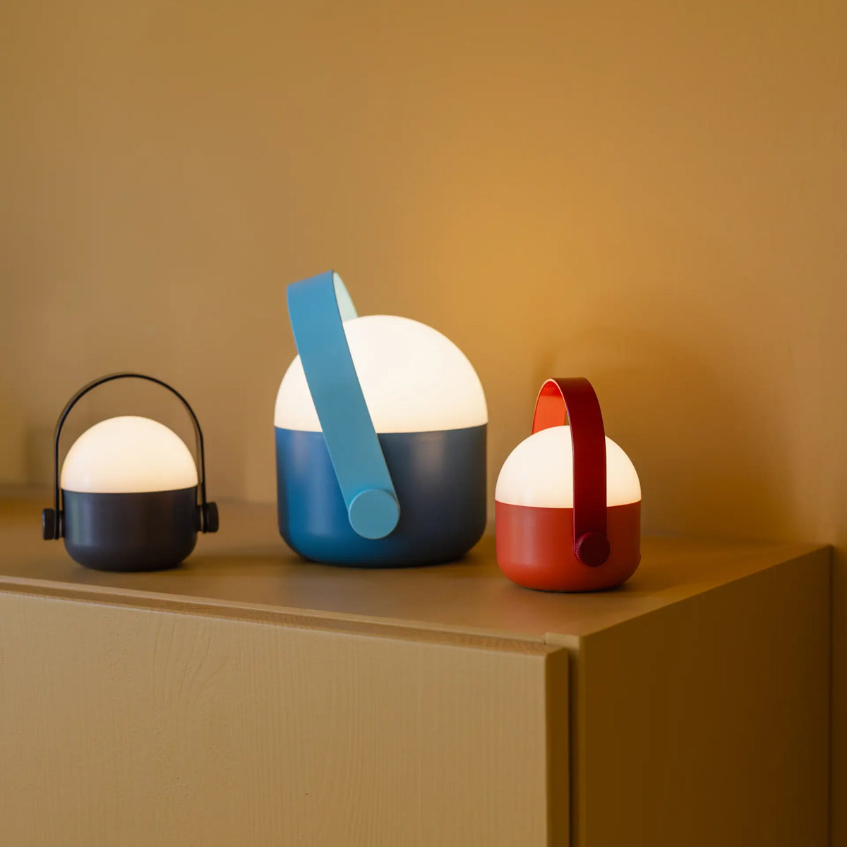 Lampe Ole Mini Rouge - Set de 3