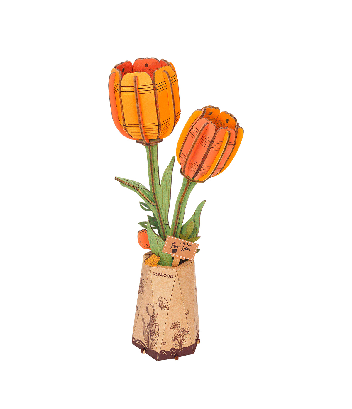 Puzzle 3D Fleurs - Tulipes Oranges - âge 8+