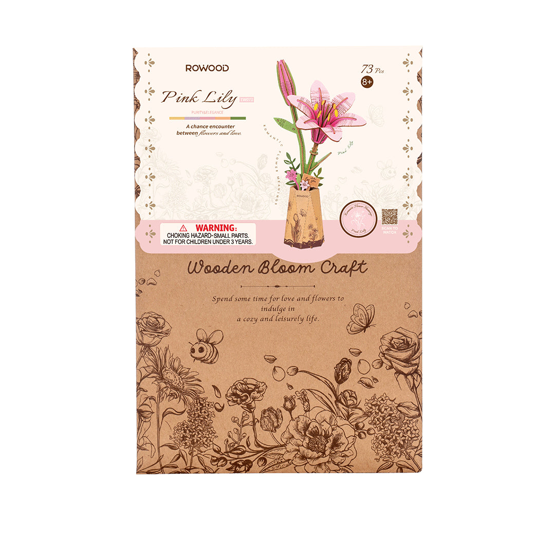 Puzzle 3D Fleurs - Lys Roses - âge 8+