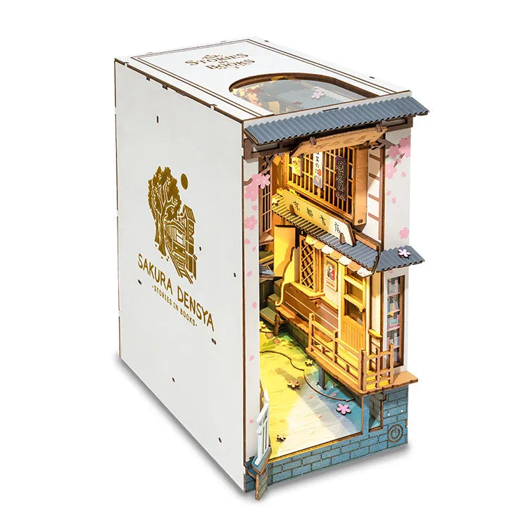 Puzzle 3D Book Nook - Sakura Densya - Rue japonaise à Construire - âge 14+