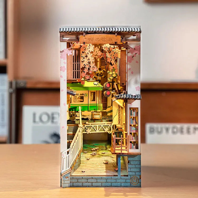 Puzzle 3D Book Nook - Sakura Densya - Rue japonaise à Construire - âge 14+