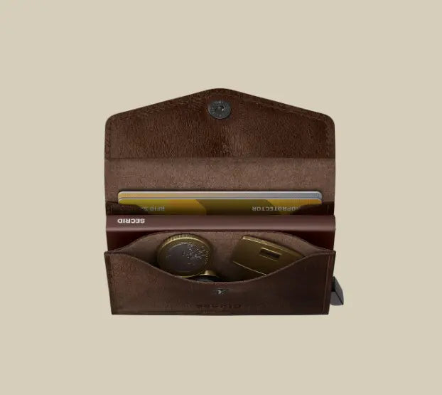 Portefeuille Enveloppe Vintage - Chocolat