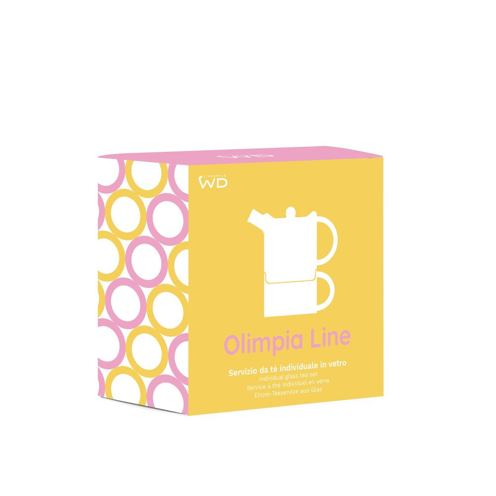 Ensemble à Thé - Jaune et Rose - 400ml