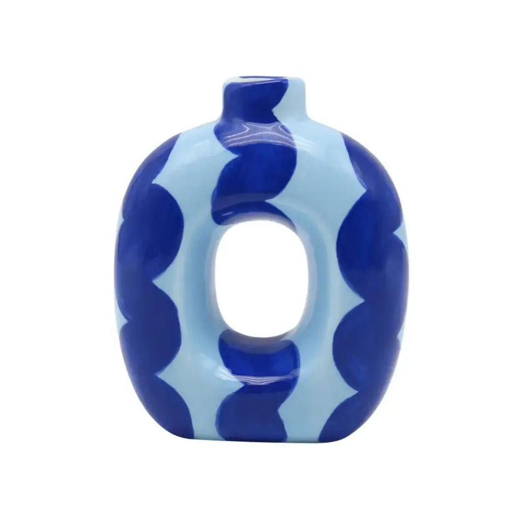 Sky blue and blue vase