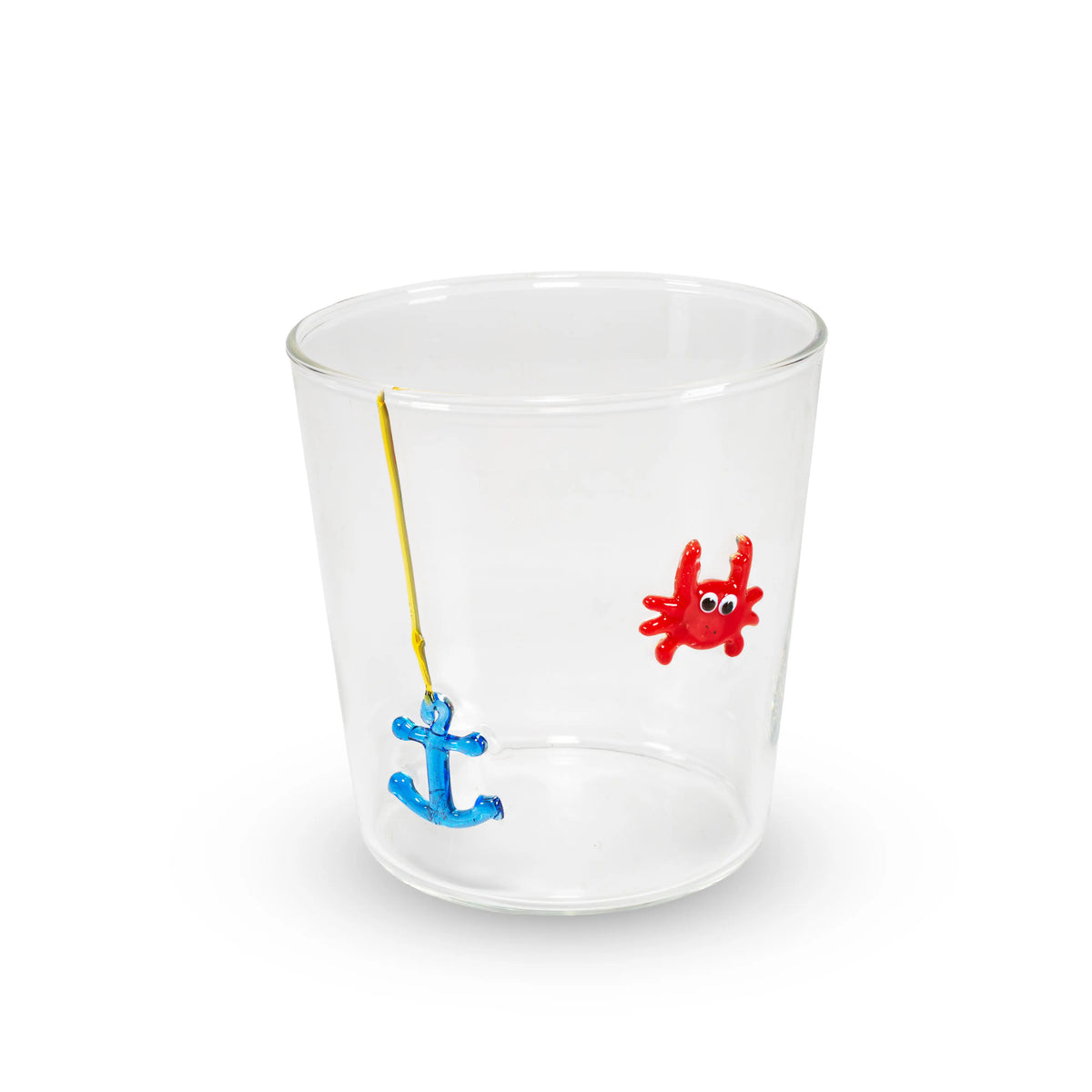 Glas met decor - Krab met anker 250ml