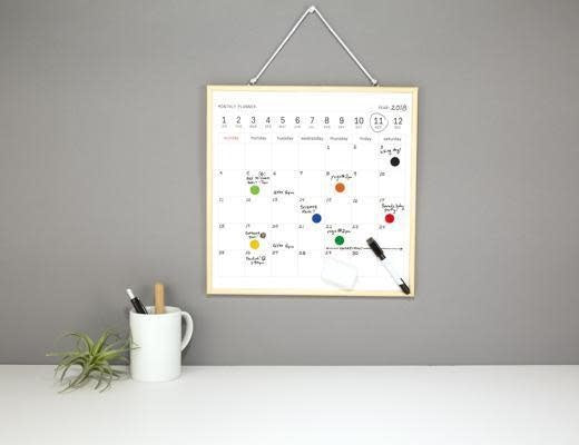 Tableau blanc organisateur mensuel - Large
