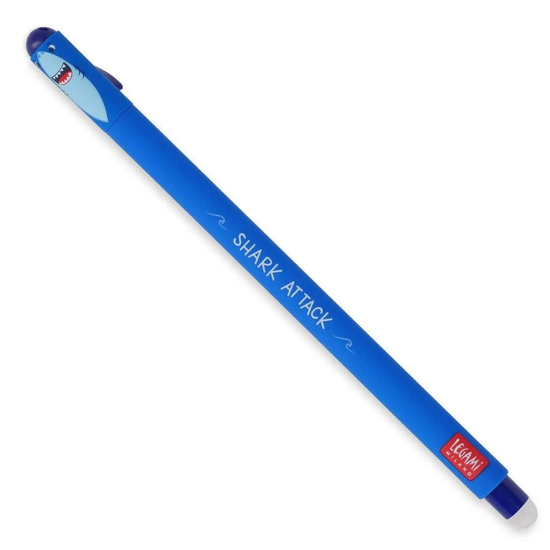 Stylo effaçable Legami Bleu - Requin