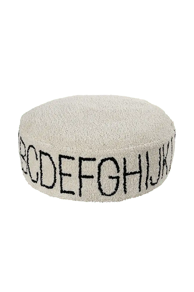 ABC Black Pouffe
