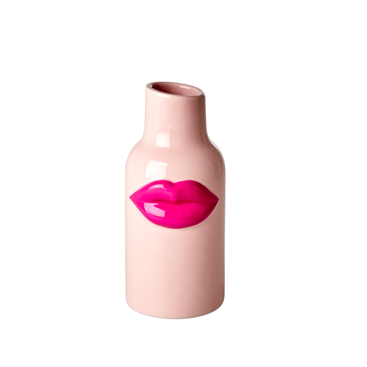 Vase en Céramique avec Bouche Fuchsia petit modèle