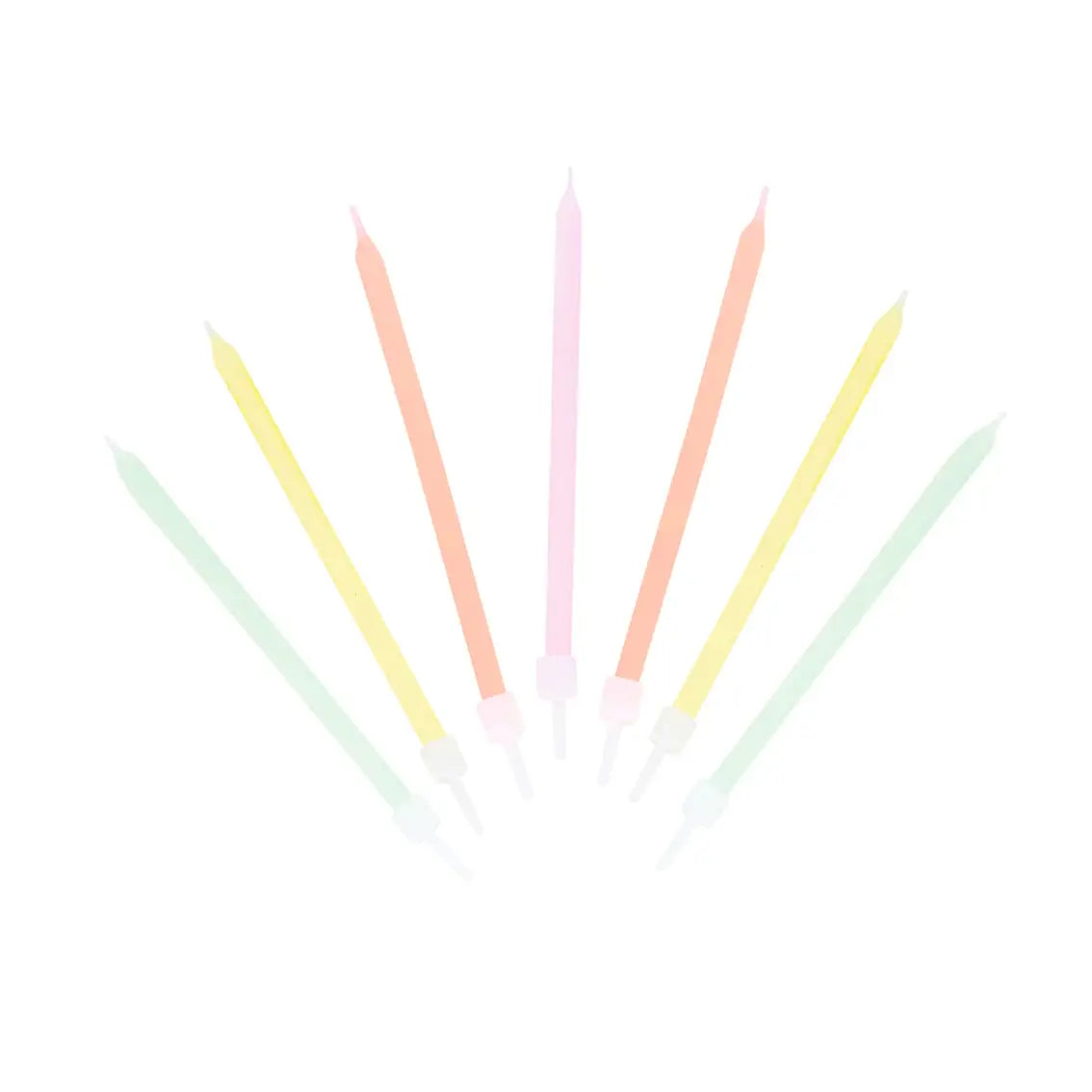 Verjaardagskaarsen pastel (verpakking van 16)