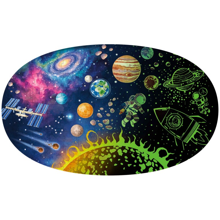 Glow in the Dark Puzzel - Ruimte